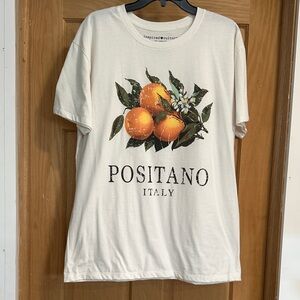 Positano Italy Graphic Tee - Cream